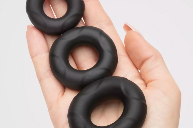 three black cock ring